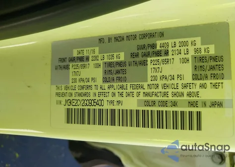 2016 Mazda Cx-5 Touring from USA, damaged, VIN JM3KE2CY2G0905400